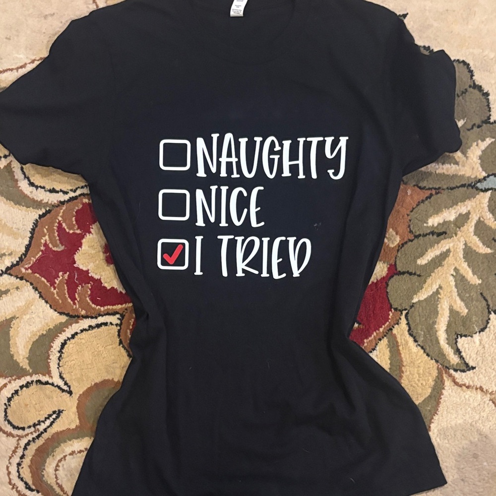 Bella Canvas Black 'I Tried' Graphic Tee